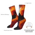 thumbnail image 2 of Yiaed Red And Blue Abstract Print Great elasticity Crew Socks Sports socks for Men and Women, 2 of 5