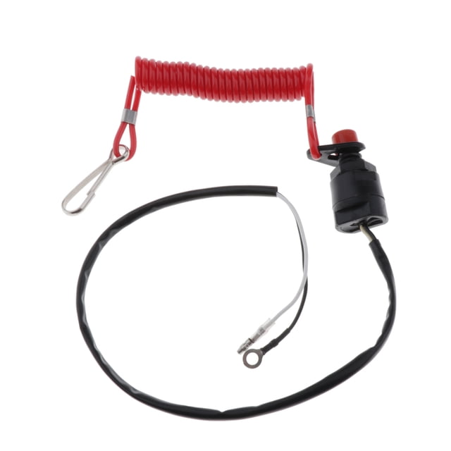 Interruptor de parada del motor Llave Cordón Cordón Barco Kayak Motor Encendido seguro kusrkot Barco de pesca de encendido fuera de borda