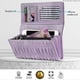 thumbnail image 4 of Cartera grande para mujer con pliegues elegantes violeta, 4 of 4