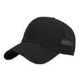 thumbnail image 5 of Gyexs Trucker Hat Baseball Cap Oversized Big Head Hats Men’s Large Structured Plain Design Solid Color Mesh Cap #Black, 5 of 5