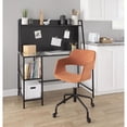 thumbnail image 4 of LumiSource Black Metal, Orange Fabric Margarite Adjustable Office Chair, 4 of 8
