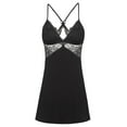 thumbnail image 2 of Avidlove Women Lingerie Lace Chemise Sleepwear Lingerie Black Small, 2 of 6