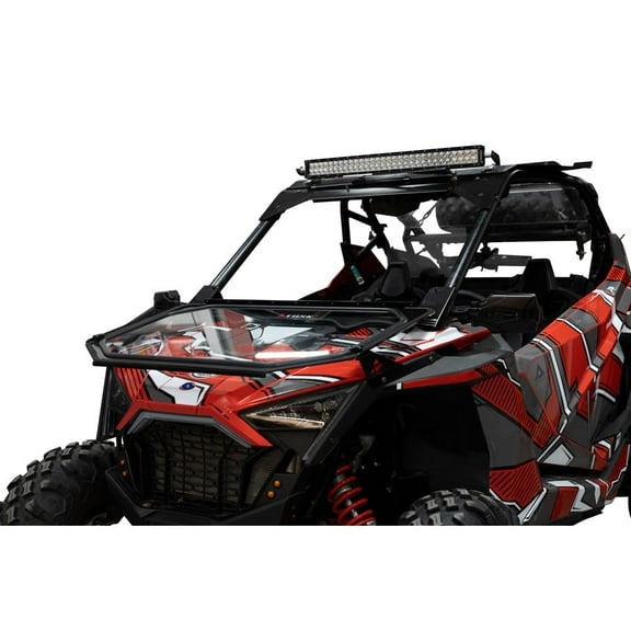 Tusk UTV Folding Glass Windshield with 18" Windshield Wiper For Polaris RZR Pro XP Premium 2020-2024
