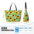 thumbnail image 4 of Pofeuu Sunflowers With Green Leaves Print Beach Bag,Waterproof Sandproof Beach Tote Bag, Large Capacity Foldable Beach Bags for Women, 4 of 7