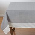 thumbnail image 2 of SARO 712.GY67S Nappe Carrée en Poly 67 Po. avec Bordure Bandée - Gris, 2 of 4