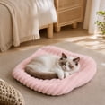 thumbnail image 5 of Short Pile Striped Pet Mat 48cm All Seasons for Cats and Dogs, Soft Resilient Padding Non Slip Grip Base, Comfortable Cushion for Sofa Bed Floor Daily Rest Gift, 5 of 7