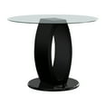 thumbnail image 2 of Furniture of America Janus Round Glass Top Counter Dining Table, Black, 2 of 6