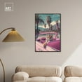 thumbnail image 3 of Rosy Tiger's Ride I Canvas Pink Pop Wall Art by Art Remedy, Black Frame, 24" x 36", 3 of 7