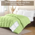 thumbnail image 2 of 100% Cotton All Season 1pc Box Stitched Comforter, Duvet Insert Cover, Pattern Solid Sage Color Super King (120"x120") Size Machine Washable Lightweight, 2 of 6