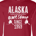thumbnail image 4 of Inktastic Alaska Awesome Since 1959 Long Sleeve T-Shirt, 4 of 5
