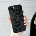thumbnail image 6 of Black Lips Print Soft Phone Case Compatible with iPhone Case (Black,iPhone 15 Pro Max), 6 of 6