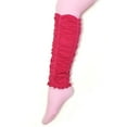 thumbnail image 5 of Wrapables Little Girls 3 Pair Gathered Ruffles Leg Warmers, Lilac, Cherry Red, Fuschia, 5 of 5