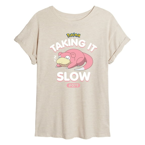 Pokémon - Slowpoke Taking it Slow - Juniors Muscle T-Shirt