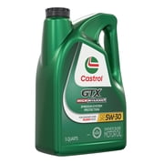 Castrol GTX High Mileage 5W-30 Synthetic Blend Motor Oil, 5 Quarts
