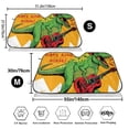 thumbnail image 3 of Fotbe Cool Dinosaur Playing Guitar Car Windshield Sunshade | Sun Visor Protector Front Window Shade, Keeps Out UV Rays, Keeps Your Vehicle Cool-Small, 3 of 7
