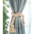 thumbnail image 1 of 4 Piezas Alzapaños de Cortina de Algodón Natural - Cuerda de Retención de Cortina Estilo Granja de Color Crema, Retenes Decorativos para Alzapaños de Cortinas de Estilo Rural, 1 of 5