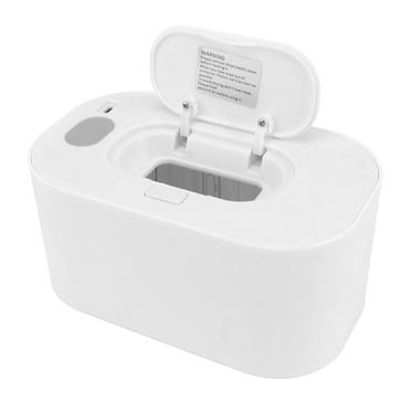 Wipes Dispenser, Wipe Holder for Baby, Refillable Wipe Container, Large Capacity, Portable Press to Open, Non-Slip, White