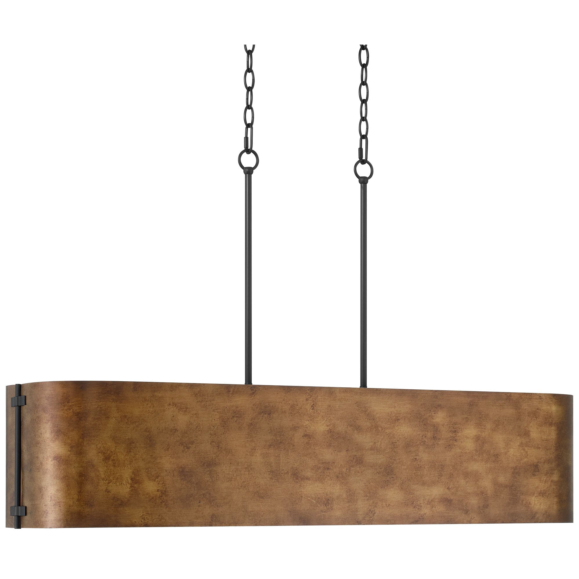 Possini Euro Design Julian 41 1/2" Farmhouse Rustic Pendant Chandelier Ceiling Light Fixture Dining Room Over Table Kitchen Island Linear Bronze