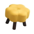 thumbnail image 4 of Reposapiés de pétalos para niños, elegante puf con almohadillas inferiores silenciosas, reposapiés, taburete otomano para apartamento, mesita de noche amarillo, 4 of 9