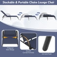 thumbnail image 6 of Spaco 2 Pcs Outdoor Patio Lounge Chair Chaise Fabric with Adjustable Reclining Armrest, Lounge Chair with 5 Adjustable Backrest Position, Lounge Chair for Outdoor, Navy, 6 of 10