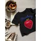thumbnail image 1 of Girls' Strawberry Print T-Shirt - Casual Cream-Colored, Round Neck, Short Sleeve, Polyester Blend, Perfect for Spring & Summer, 1 of 6