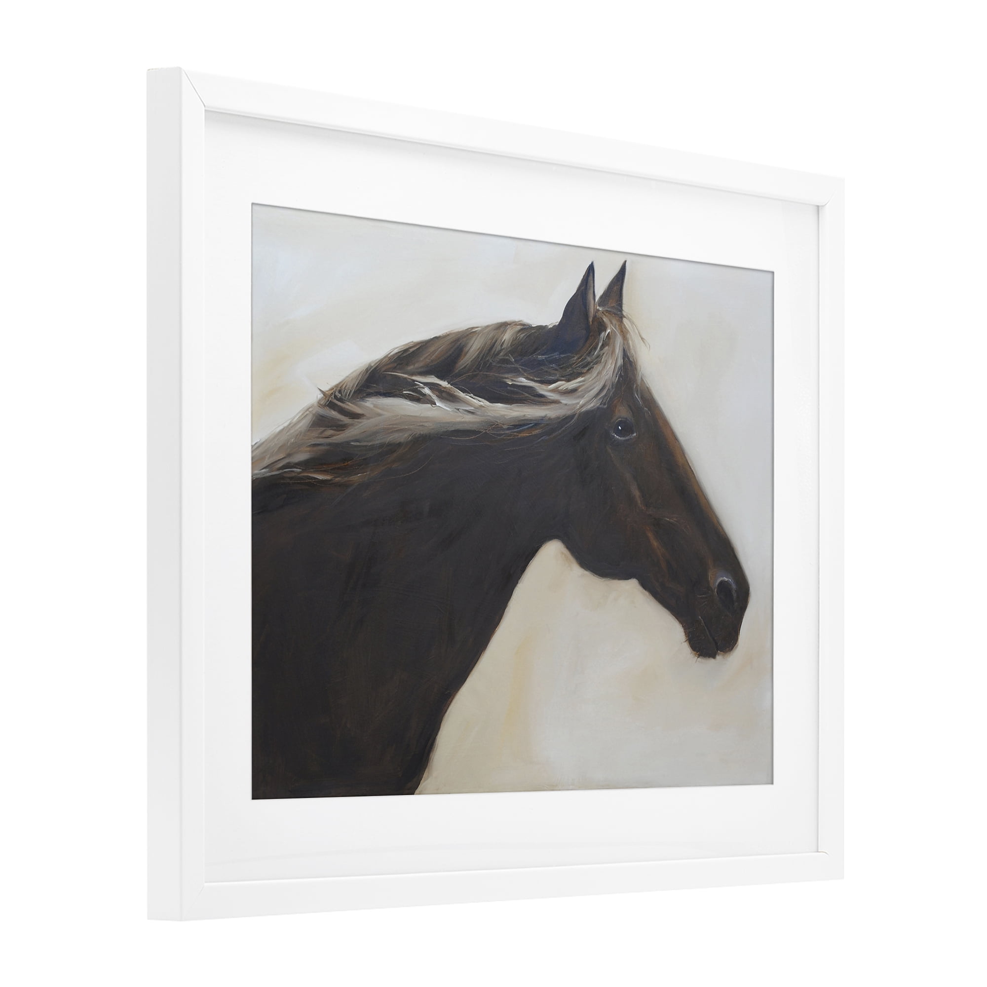 Stupell Industries The Mare In Profile White Framed Print Under Glass, design by Jadei Graphics
