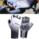 thumbnail image 3 of Guantes de ciclismo de medio dedo, accesorios para bicicleta, guantes deportivos sin dedos para mujer, para ciclismo de montaña, para adultos y niños. Blanco M, 3 of 8