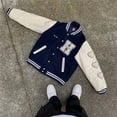 thumbnail image 5 of Nueva chaqueta de béisbol universitaria Don't Cry para niñas 2024, para hombres y mujeres, 1:1, de alta calidad, con mangas de cuero y bordado de toalla de retazos, 5 of 5