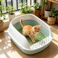 thumbnail image 5 of Semi-Enclosed Cat Litter Box with Sifting Scoop, Splash-Proof Kitten Litter Pan, Durable Plastic Pet Toilet for Small Cats and Kittens, 5 of 6