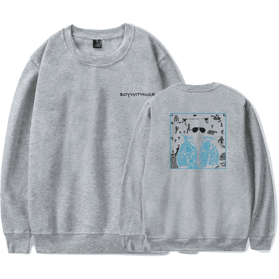 Boywithuke Merch Long Sleeve Unisex Fashion Crew Neck Pullover Comfortable Sweatshirt Casual Wear