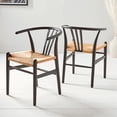 thumbnail image 1 of Heavenly Collection| Wishbone Wood Dining Chair Set of 2 for Kitchen or Dining Room, 1 of 9