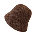 thumbnail image 4 of EnJoCho Summer Fishing Cap for Women Woven Hat Small Fresh Beach Sunshade Hat Women's Small Brimmed Fisherman Hat, 4 of 4