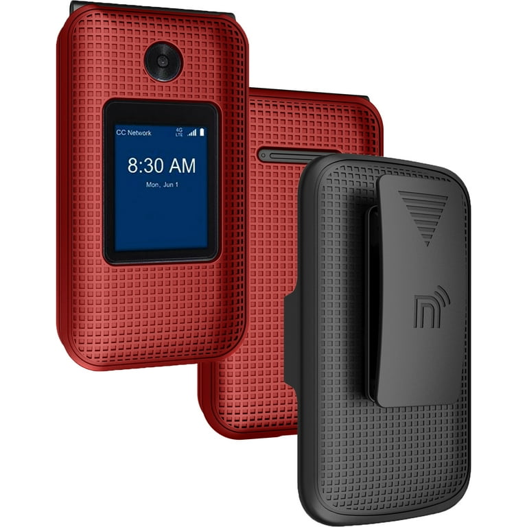 Case with Clip for ZTE Cymbal 2 Flip Phone, Nakedcellphone Case with Clip for ZTE Cymbal 2 Flip Phone, Nakedcellphone