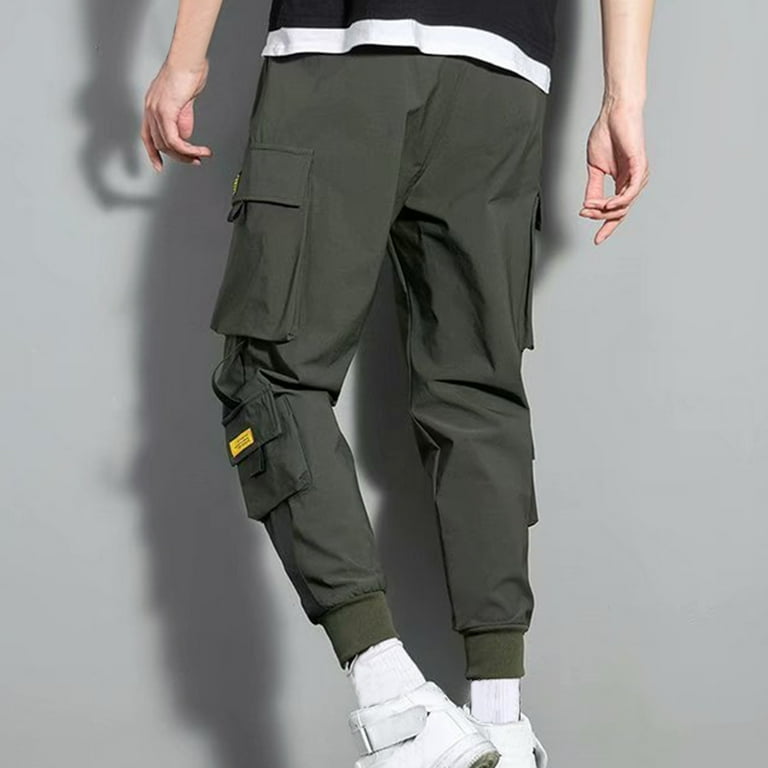 Cargo Pants for Men Work Casual Sports Solid Hip-Hop Streetwear