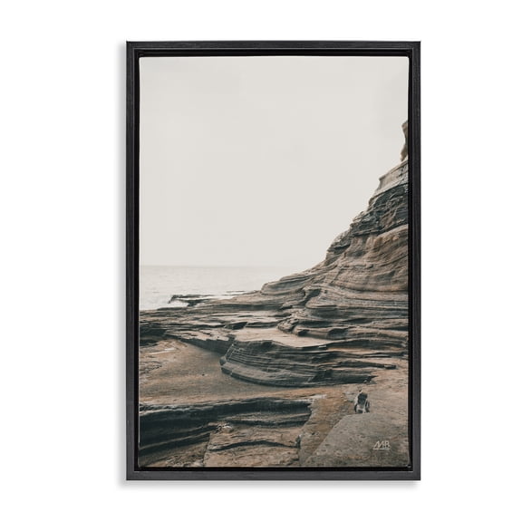 Stupell Industries Coastal Black Floating Frame Canvas Art, 17 x 25, by Max Blakesberg Studios