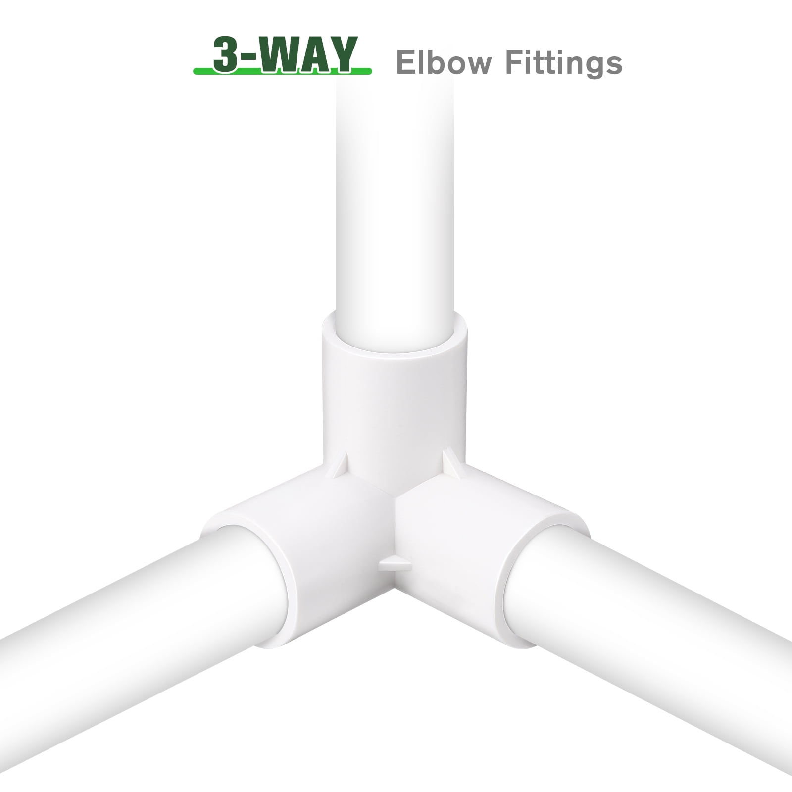 Buy 8Pcs PVC Pipe Connector 3Way Elbow Fittings for PVC Furniture Pipe
