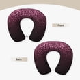thumbnail image 3 of Gaeub Pink Glitter Sparkles A Print Memory Foam Travel Pillow,U-Shaped Neck Pillow,Head Neck Support Airplane Pillow,Flight Pillow for Traveling,Car,Home,Office,Washable Cover, 3 of 8