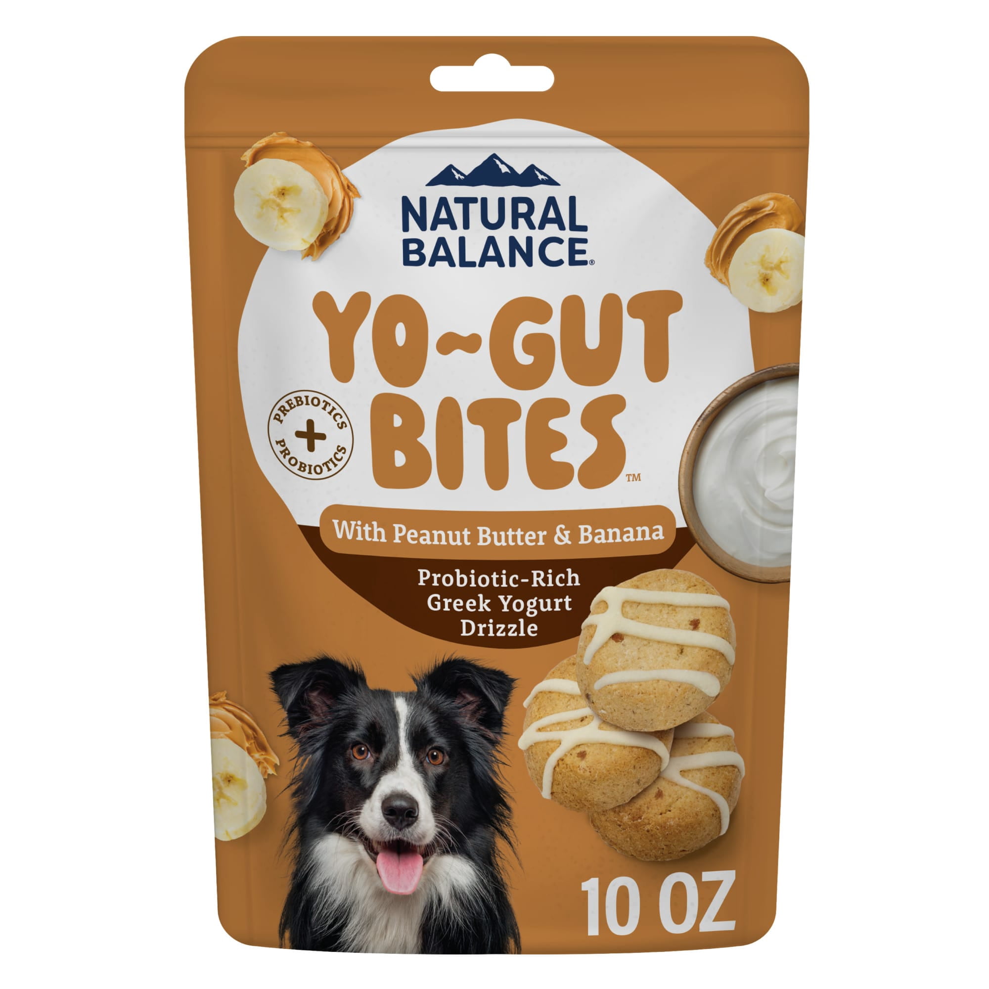 Natural Balance Yo-Gut Bites with Peanut Butter & Banana for Dogs 10 oz.