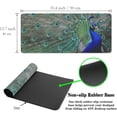 thumbnail image 6 of Computer Mat Blue mats, Large Mousepads Keyboard Mouse Pad, Chic Office Desk Accessories Non-Slip Rubber Base Waterproof with Stitched Edges, 35.4 X 15.7 inch for Work/Game/Office Peacock, 6 of 6