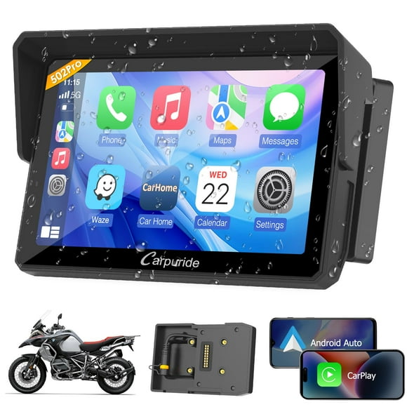 Pantalla de navegación GPS Carpuride W502B Pro para moto BMW