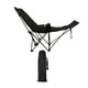 thumbnail image 4 of Silla de camping plegable y reclinable, tumbona portátil con reposapiés extraíbles Negro, 4 of 8