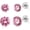 Pink, variant on 20G G23 Titanium Flat Back Stud Earrings, Silvery Tragus Labret Cartilage Helix Body Piercing Jewelry of 4-6MM Cubic Zirconia for Women Men