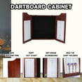 thumbnail image 5 of GSE Games & Sports Expert Deluxe Solid Wood Dartboard Cabinet with Dry-Erase Dart Scoreboard for Target Game Indoor Game (Mahogany), 5 of 8