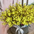 thumbnail image 2 of Sinhoon 6 pcs Artificial Flowers Silk Babys Breath Fake Gypsophila Bouquets for Home Indoor Wedding Christmas Party Decor(Yellow), 2 of 6