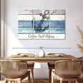 thumbnail image 3 of Elephant Stock Blue Anchor Quote Wall Art - Horizontal Multi Panel Canvas - Living Room Wall Decor - Wall Signs Multi Panel - Blue And Brown Decor - 57" x 36", 3 of 8