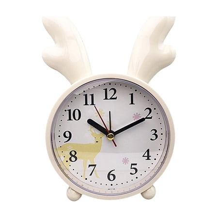 Fareti Cute Animal Alarm Clock Silent Non Ticking Silicone Clock Night Light Travel Clock 6.85i*4.88*1.85in