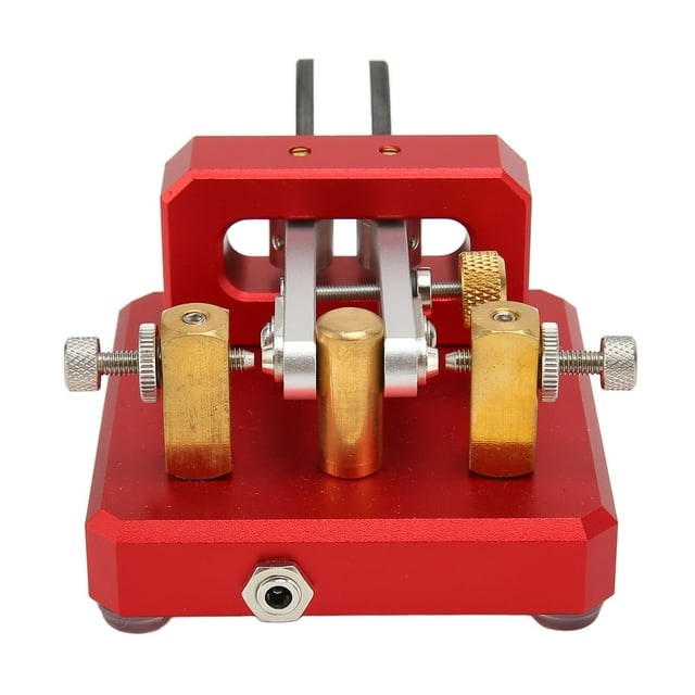 Double Paddle Morse Code Key, Lightweight Portable CW Telegraph Key with Stable Contacts, Morse Code Key for Camping, Indoor