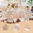 thumbnail image 3 of Uxcell 20 Pack Chair Sashes, Stretch Chair Cover Band with Buckle Slider Polyester Bows Cover Band Universal Elastic Ties for Wedding Party Ceremony Event Decorations, Light Skin Color, 3 of 6