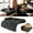 Black, variant on Calming Bed Mat for with Soft Neck Bolster Protector Cushion and Cat Bed Design