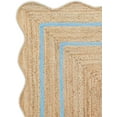 thumbnail image 2 of KLAVATE Natural Jute Wave Edge Hand Braided Scalloped Farmhouse Jute Runner Rug, 2 of 4